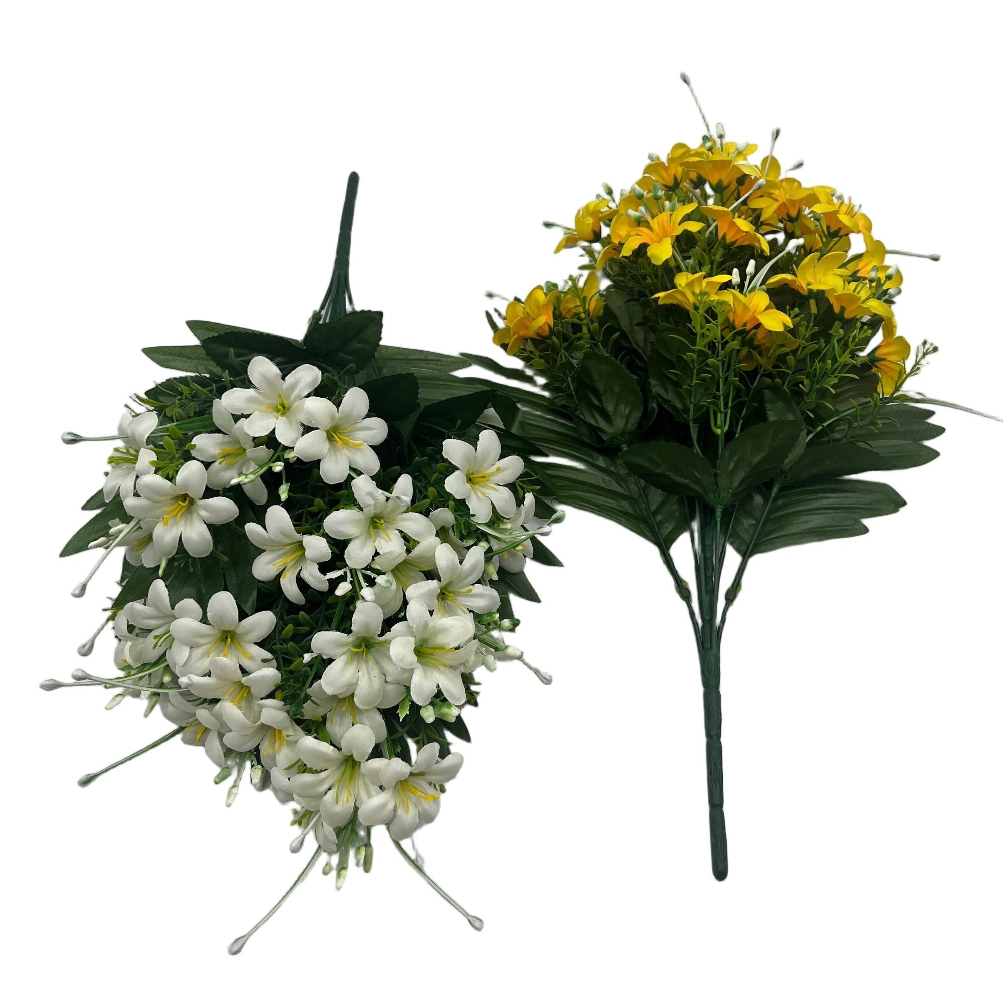 Artificial Orchid Bouquet &ndash; 50cm, 9 Branches, Plastic Floral Arrangement YSF25020