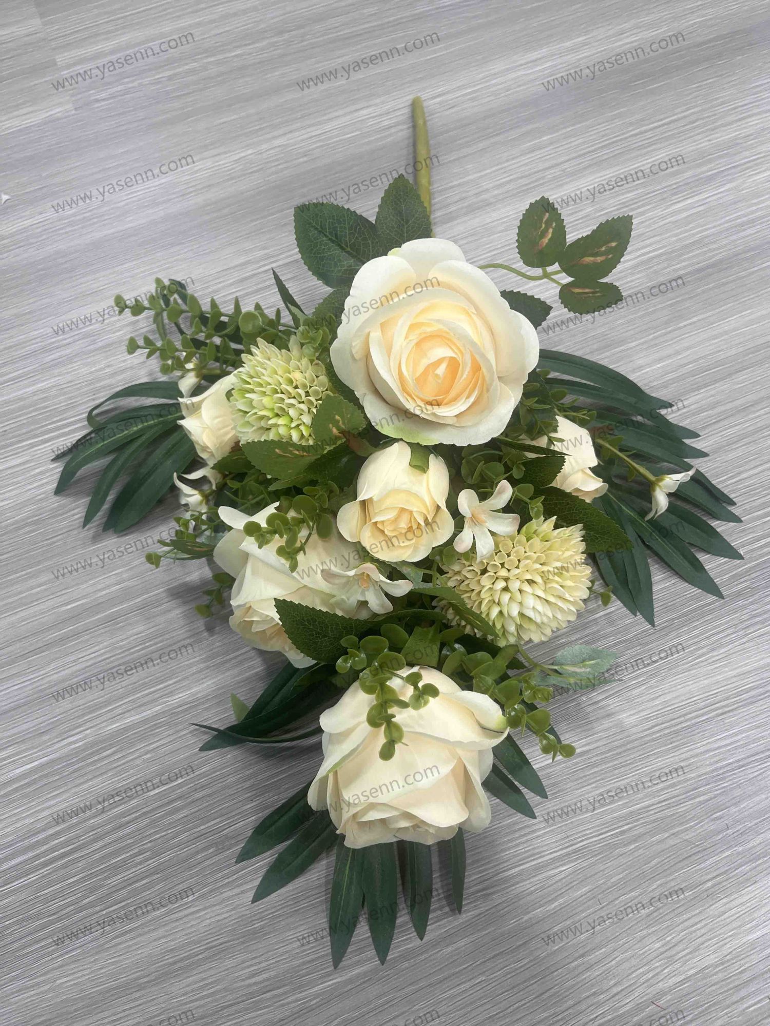 HEIGHT 48CM 8 BRANCHES ROSE MUM YSB23603