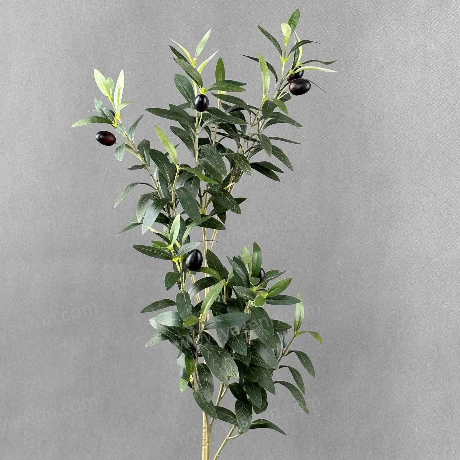 80CM SINGLE STEM OF LARGE OLIVE LEAVES YSL24033