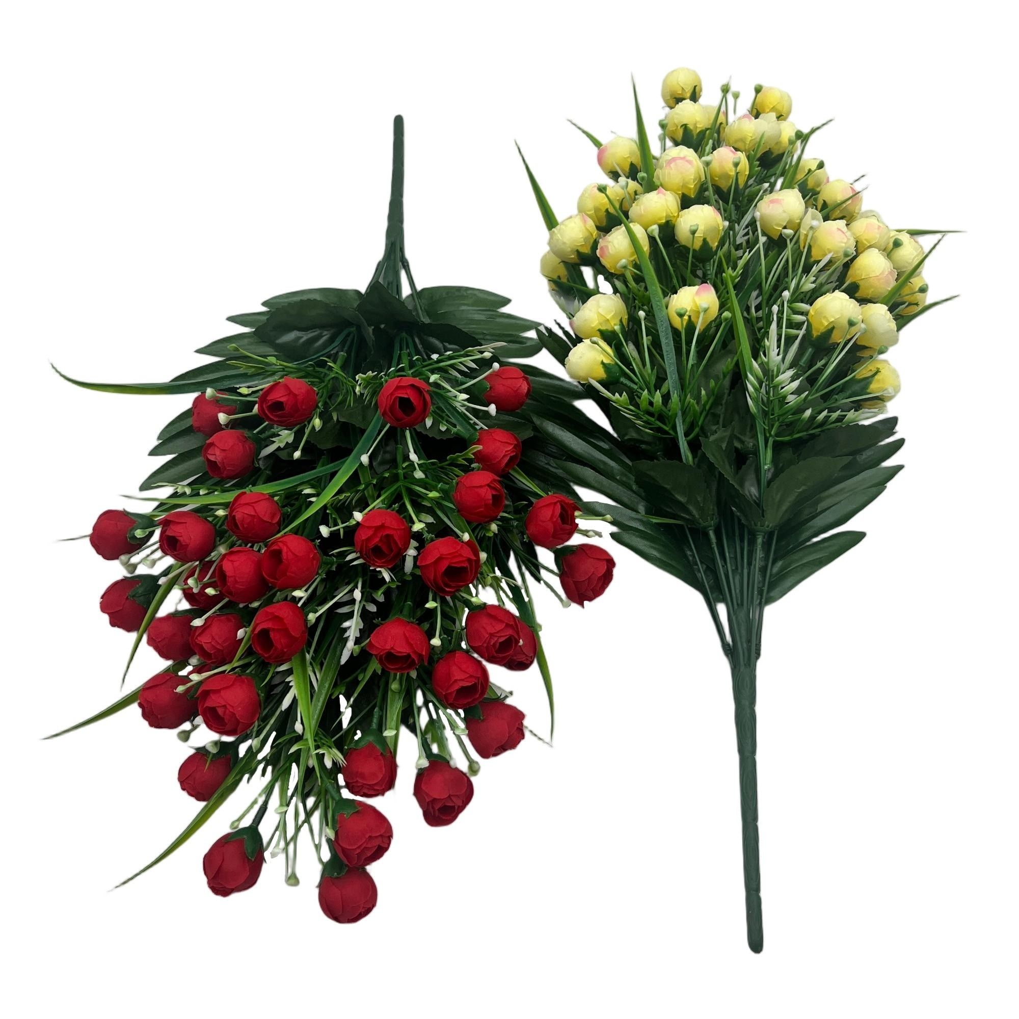 Artificial Flower Bush Bouquet  56cm tall  12 Stems YSF25018