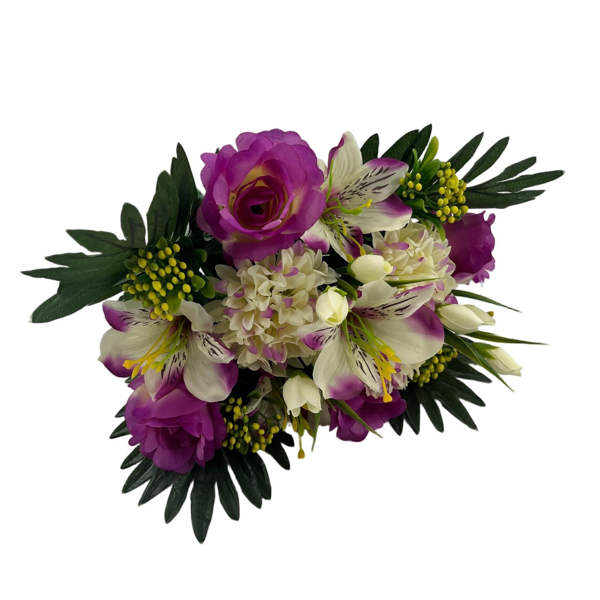 Artificial Rose Hydrangea Lily Bouquet 40cm Tall  YSB25224