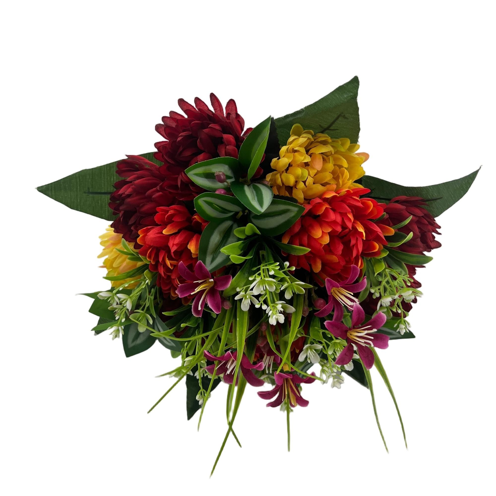 Artificial Chrysanthemum Bouquet 38cm Tall 24 Branches  YSB25204