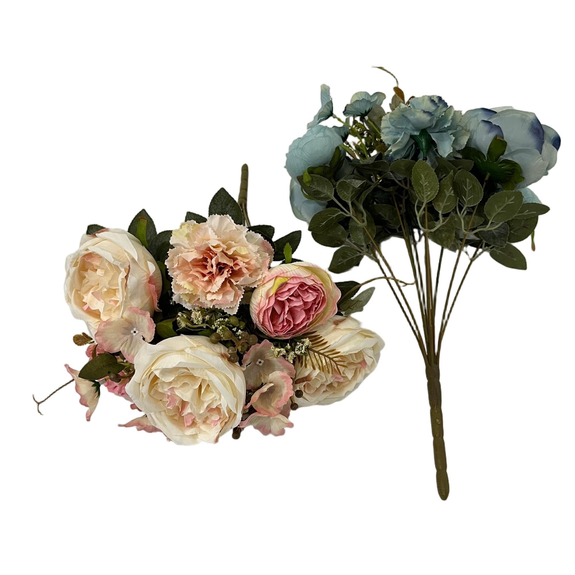 Artificial Peony Carnation Bouquet 47cm Tall 11 Branches  YSB25182