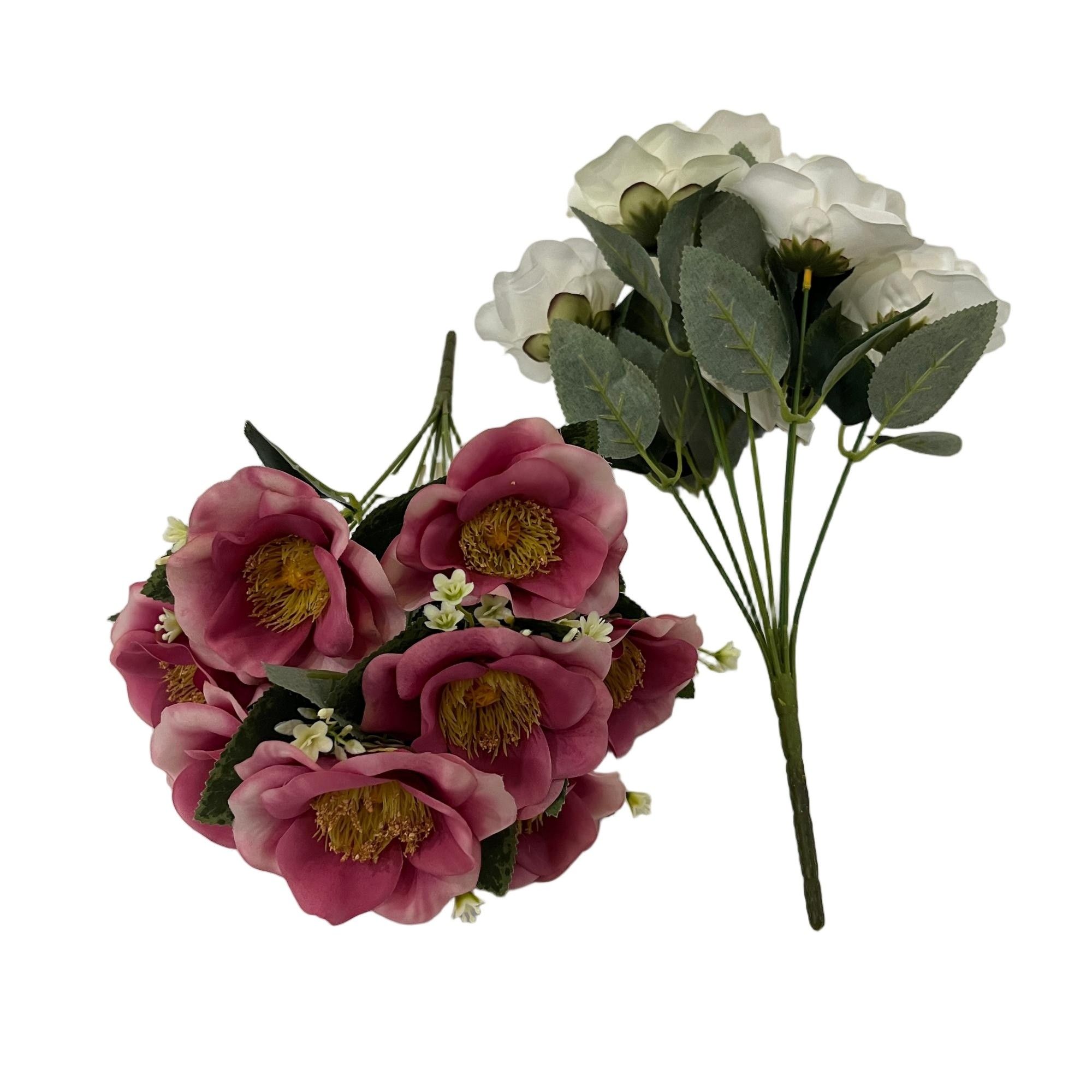Artificial  Flower Bouquet 42cm Tall 9 Branches  YSB25164
