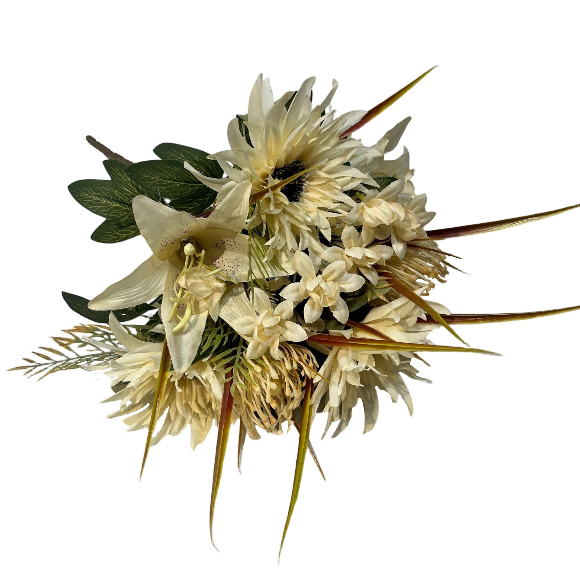 Artificial Chrysanthemum Bouquet 46cm Tall 12 Branches  YSB25144