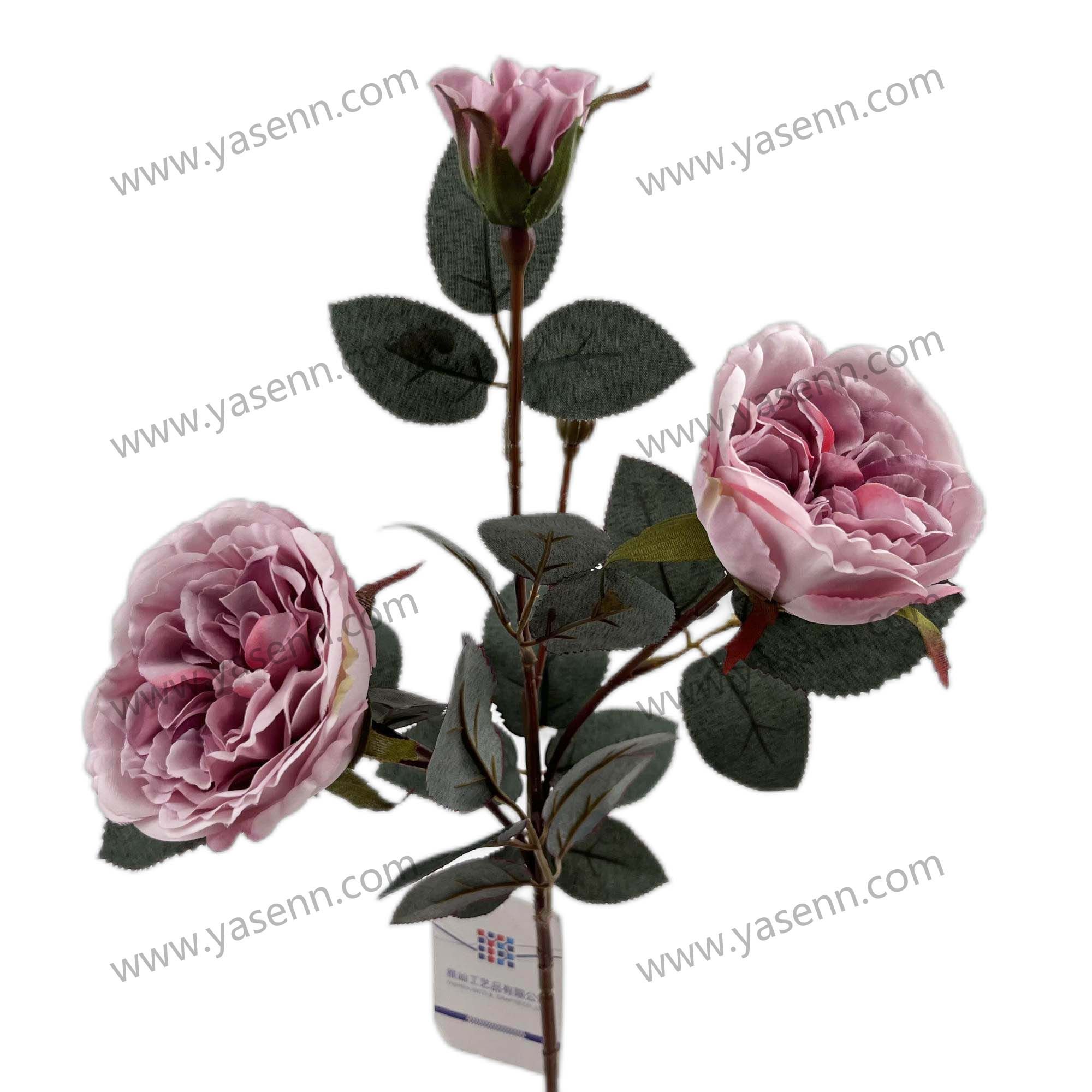 camellia with 3 branches/  artificial flower YSF19064