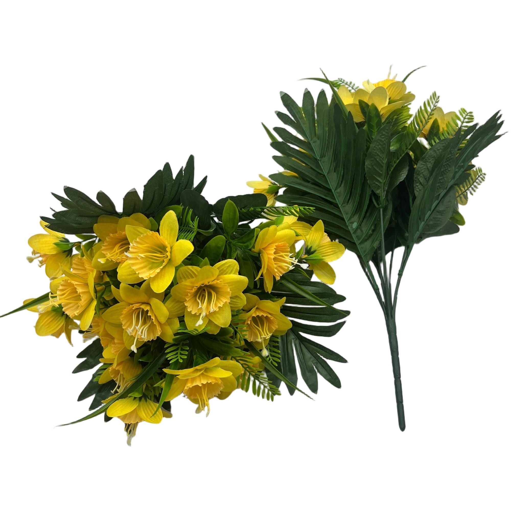 Synthetic Narcissus Bouquet 10 Stems 44cm Faux Floral Arrangement YSB25092