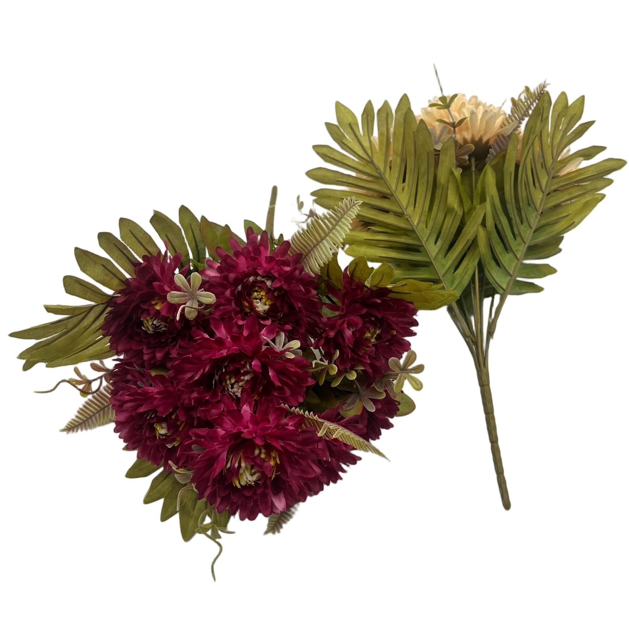 Artificial Chrysanthemum Bouquet 10 Branches 38cm Height YSB25123