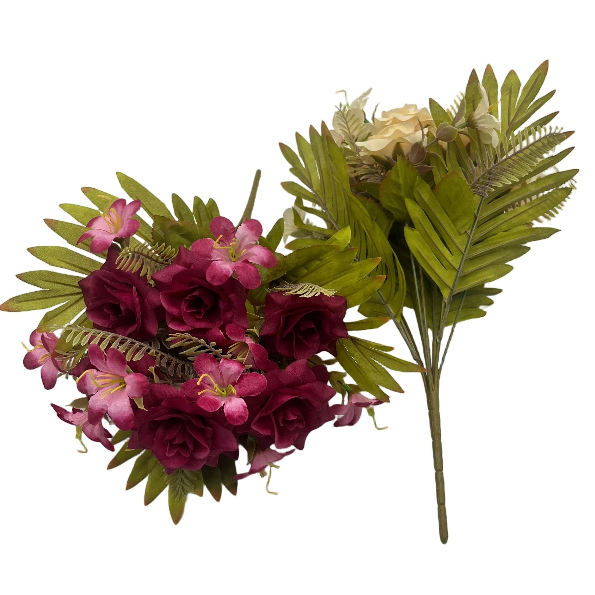 Artificial Rose Bouquet 10 Branches 38cm Height YSB25125