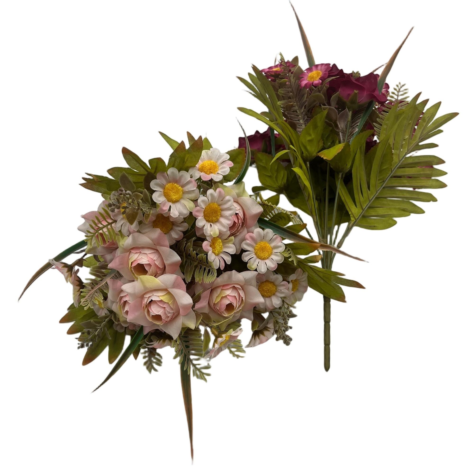 Artificial Rose Chrysanthemum Bouquet  10 Branches 38cm Height YSB25127