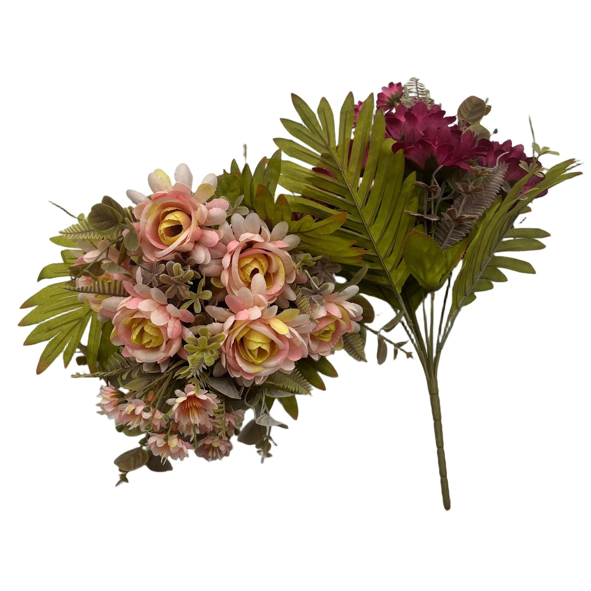 Artificial Rose Bouquet 10 Branches 42cm Height YSB25131
