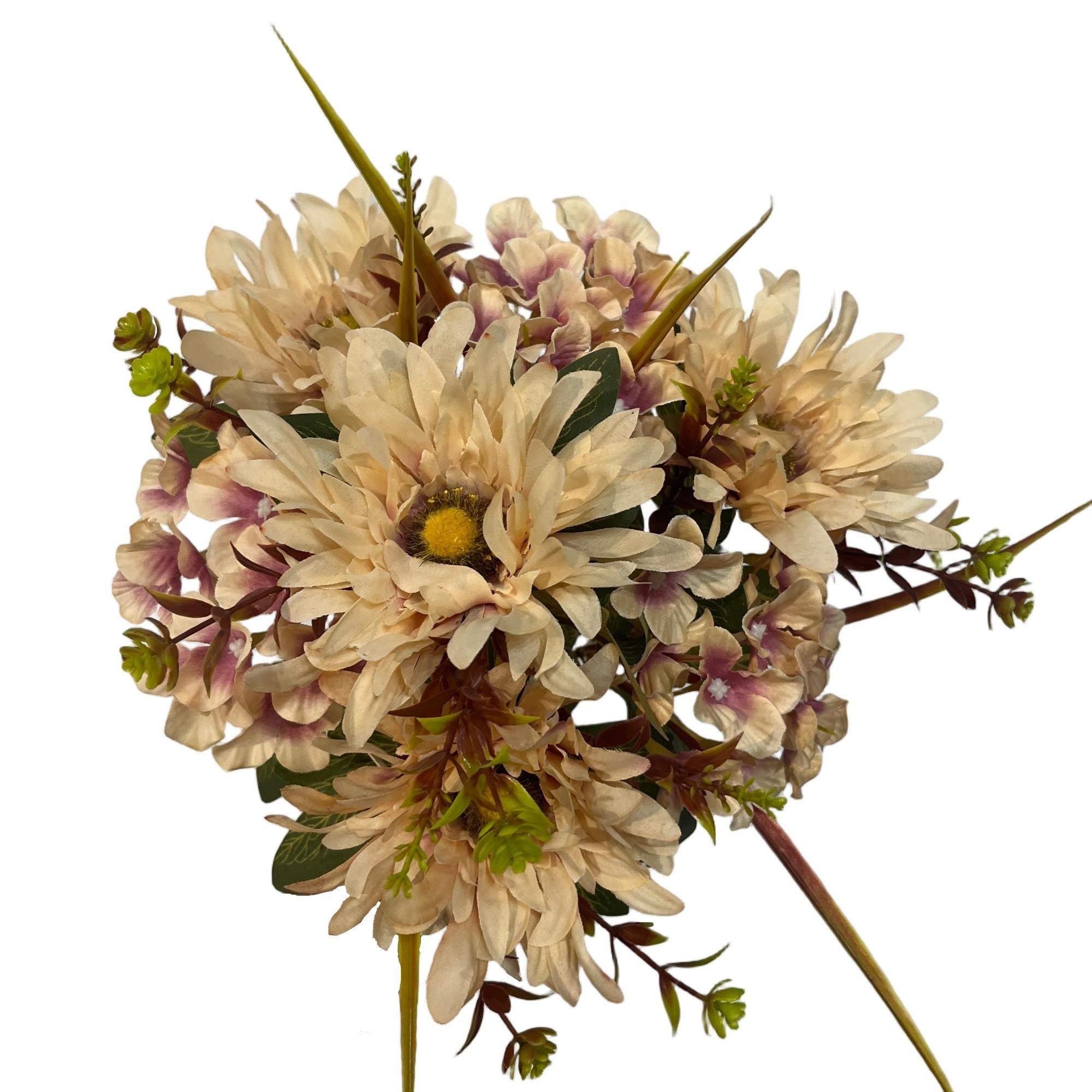 Artificial Chrysanthemum Bouquet 7 Branches 44cm Height YSB25136