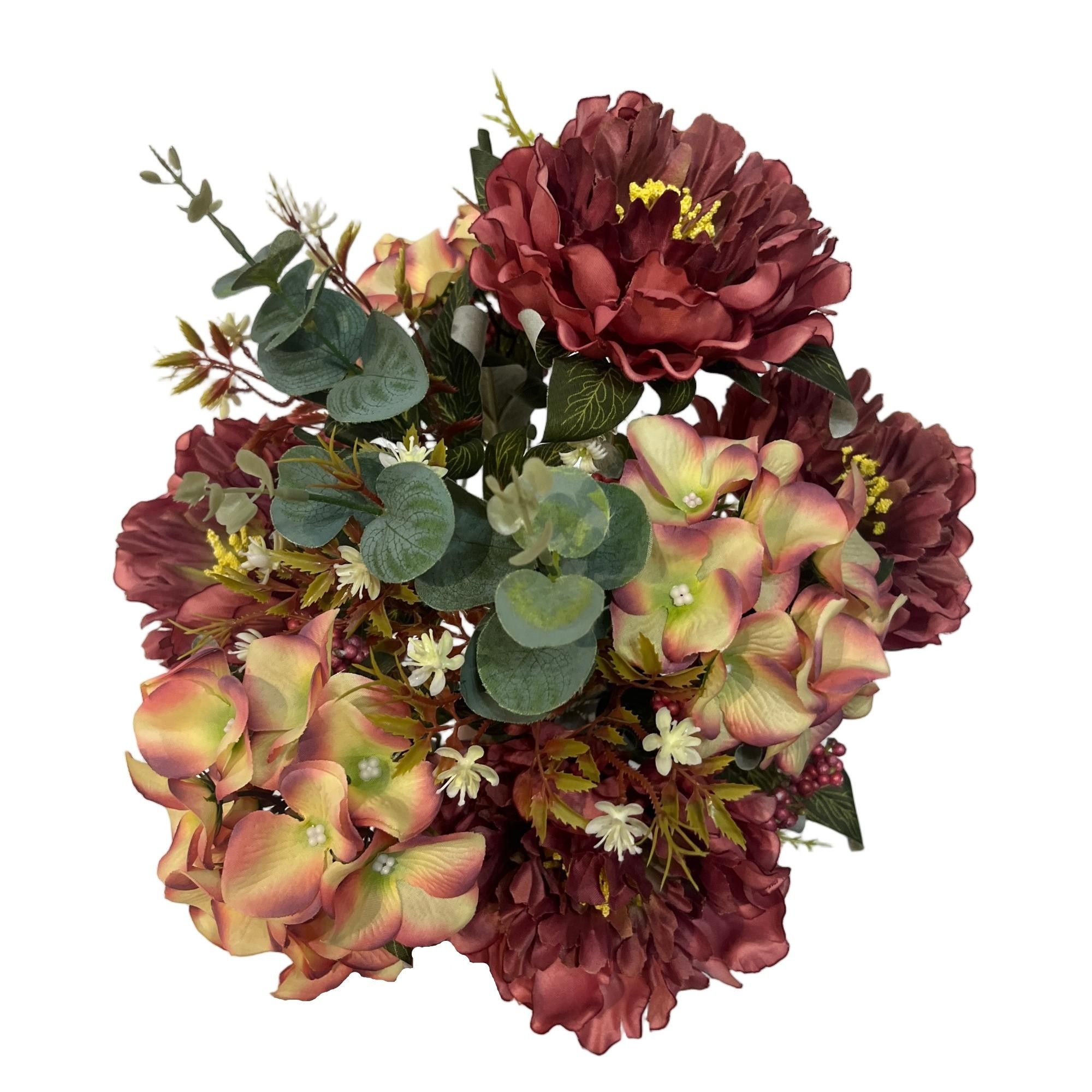 Artificial Peony Bouquet 12 Branches 44cm Height YSB25137